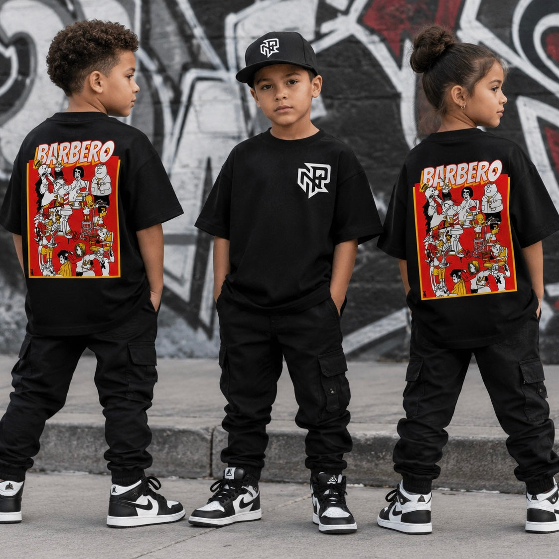 “FADE SOCIETY” Kid's Loose Fit Drop Shoulder T-Shirt